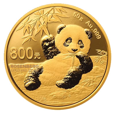 moneta zlota panda 50 gram menica rewers